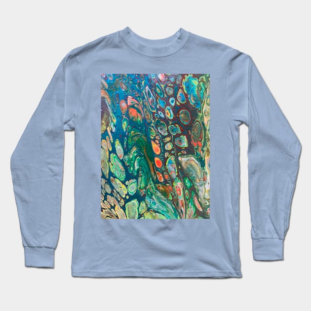 Galaxy pour cellular art Long Sleeve T-Shirt by baksuart